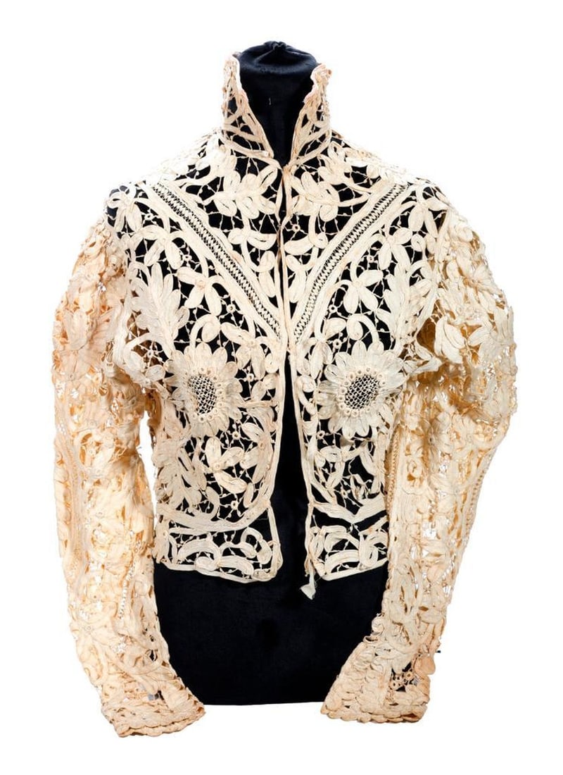 Edwardian Ribbon Work Lace Jacket (1 of 2)