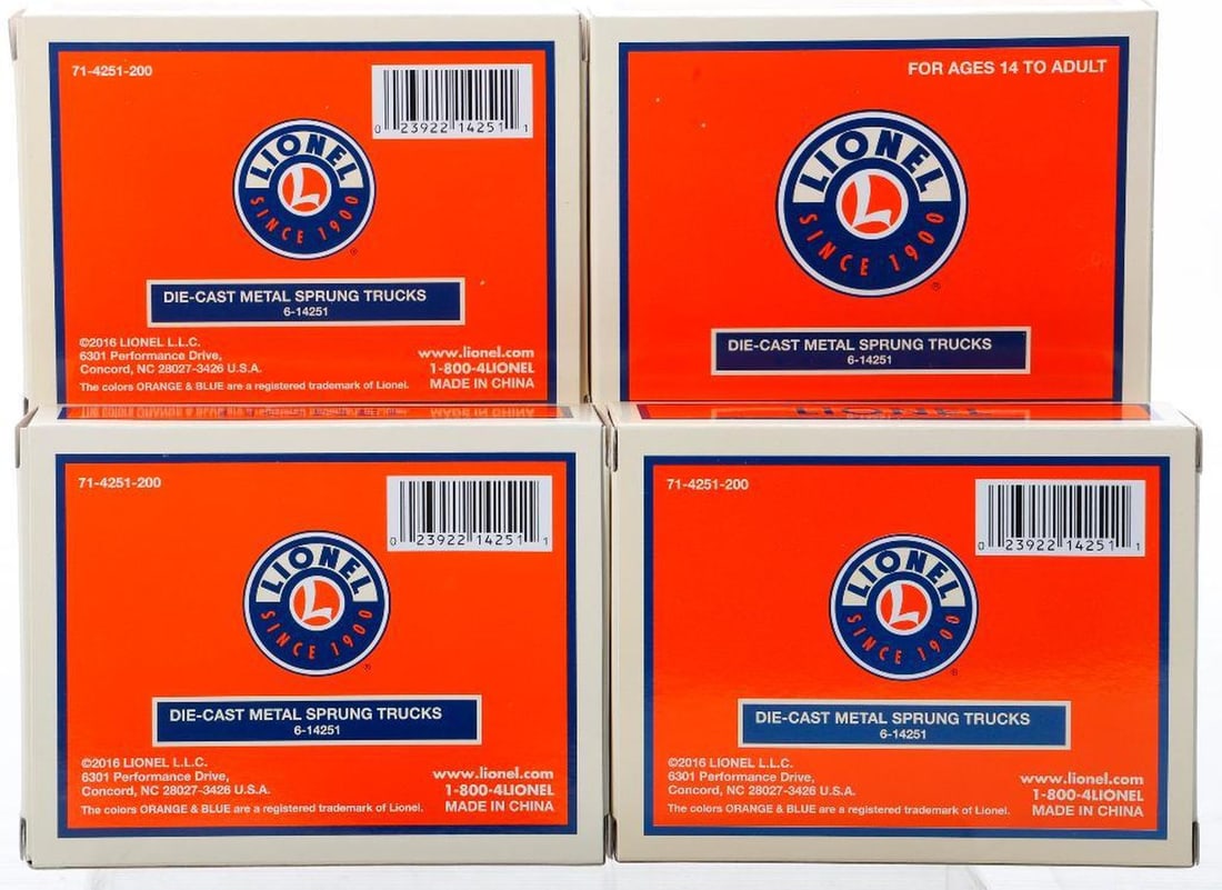 (4) Sets Lionel O Ga Modern Era Diecast Sprung Trucks (1 of 2)