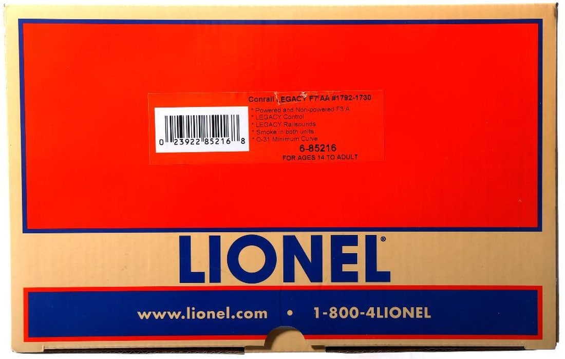 Lionel O Gauge Modern Era Conrail F7 A-A Diesel Loco - 4