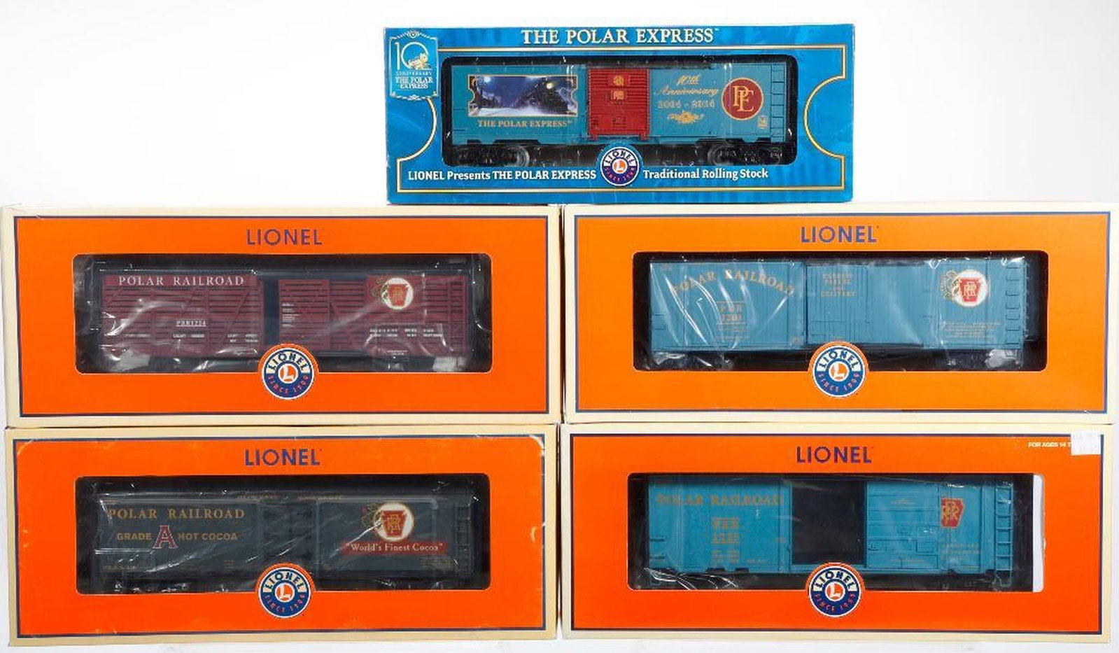 (5) Lionel O Gauge Modern Era Polar Express Freight Cars - 2
