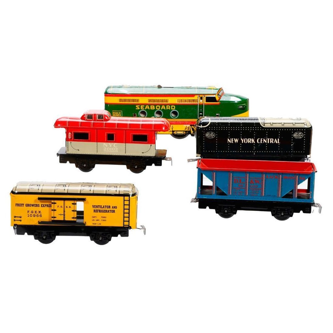 Marx O Gauge Postwar Seaboard Diesel Mechanical Set - 2