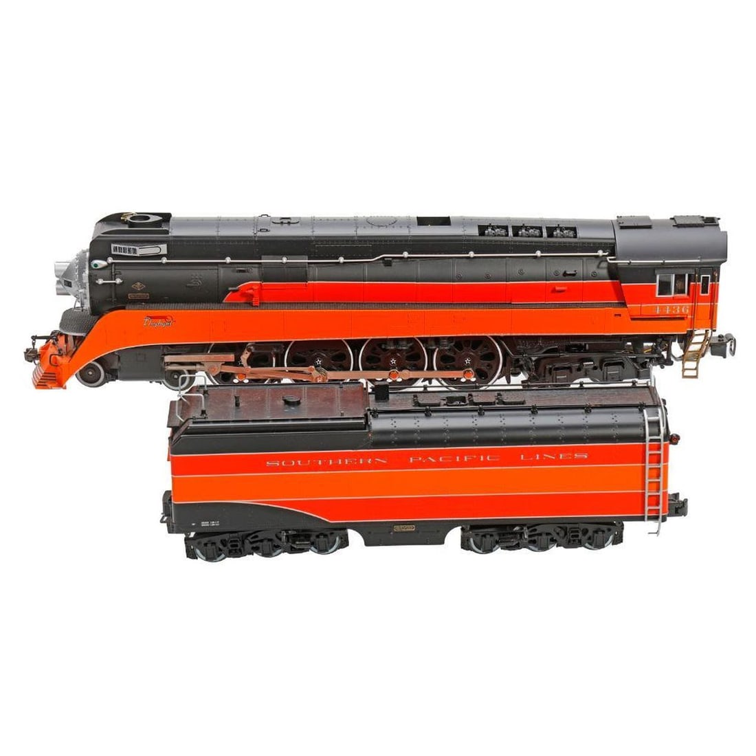 Lionel O Gauge Modern Era Southern Pacific GS-4 Loco: Lionel O Gauge Modern Era Southern Pacific GS-4 4-8-4 Steam Locomotive and Tender. 3 Rail. No box.