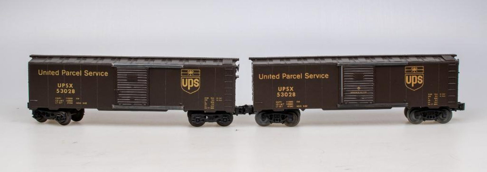 (6) Kris Model Trains (KMT) O Gauge UPS Box Cars - 2