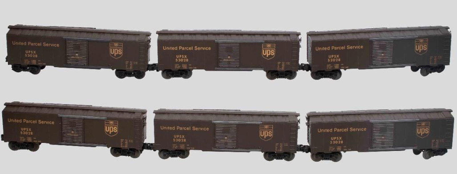 (6) Frank's Roundhouse KMT O Gauge U.P.S. Box Cars - 2