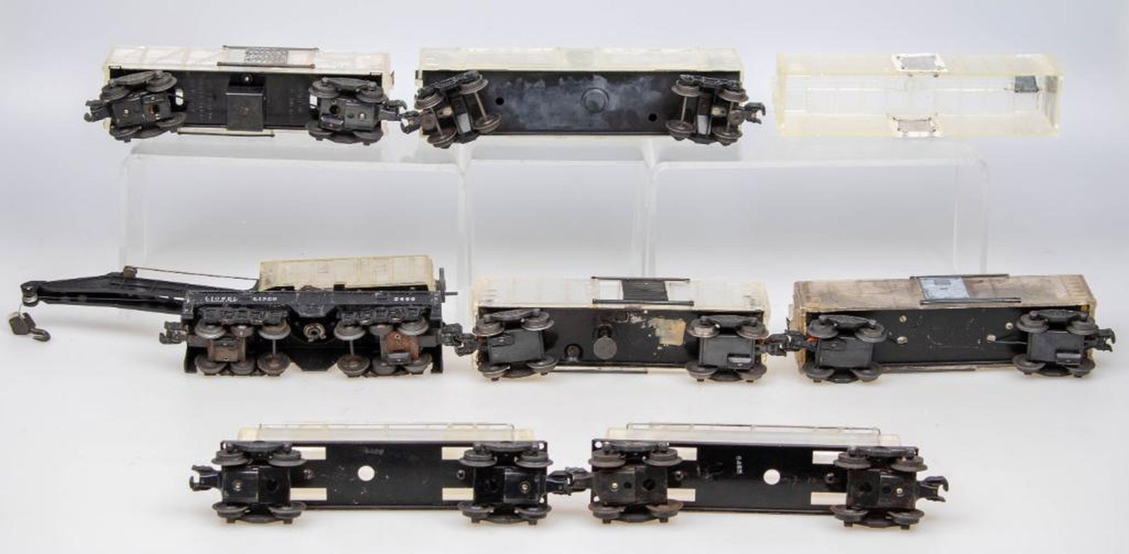 (8) Lionel O Gauge Postwar Clear Body Freight Cars - 3