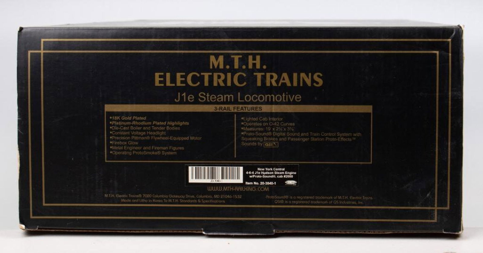 MTH O Gauge New York Central J1e Steam Loco & Tender 3-Rail - 2
