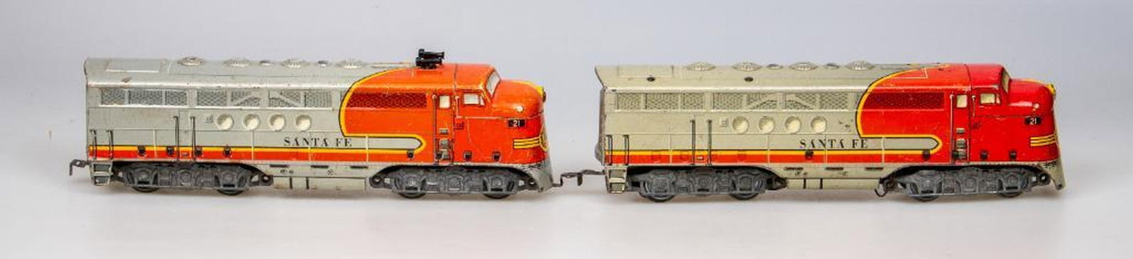 (3) Marx Santa Fe Lithographed Diesel A-A Units - 5