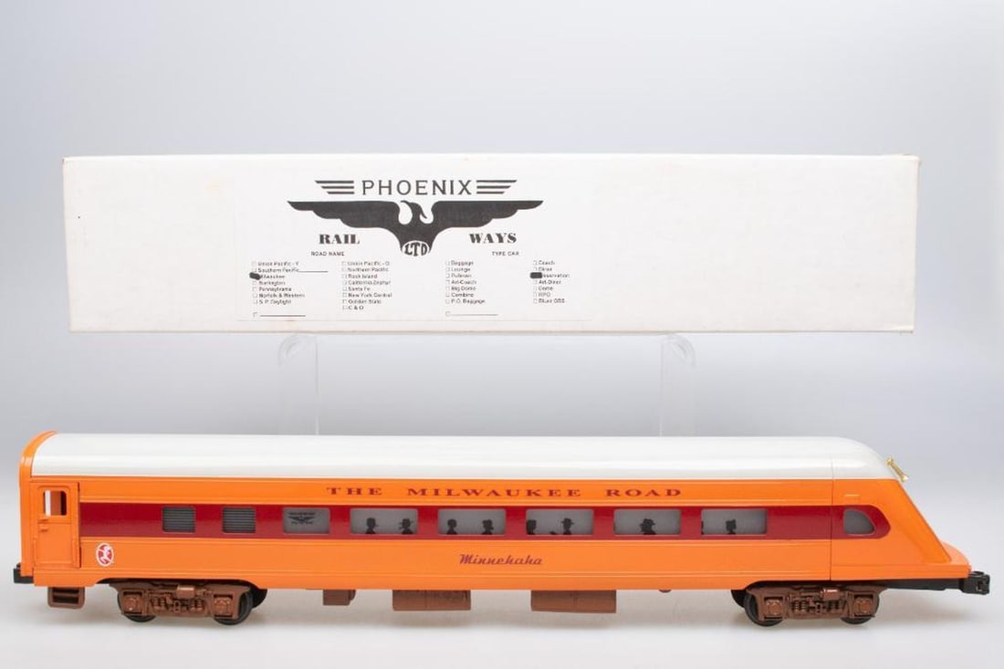 Phoenix Rail Ways, Ltd. O Gauge Milwaukee Road Hiawatha Boat Tail Observation Car - 2