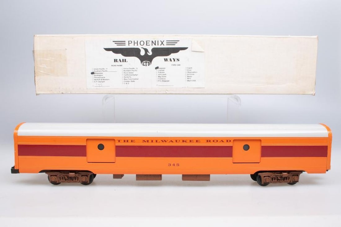 Phoenix Rail Ways, Ltd. O Gauge Milwaukee Road Hiawatha 345 Baggage Car - 2