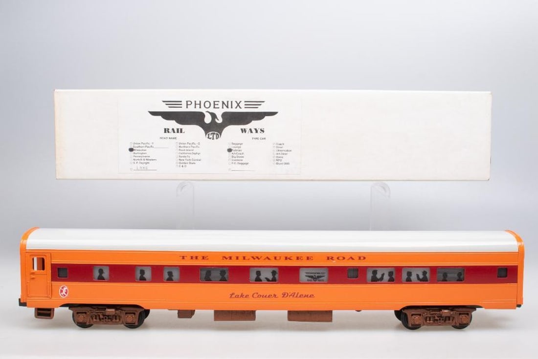 Phoenix Rail Ways, Ltd. O Gauge Milwaukee Road Hiawatha Lake Couer D'Alene Pullman - 2