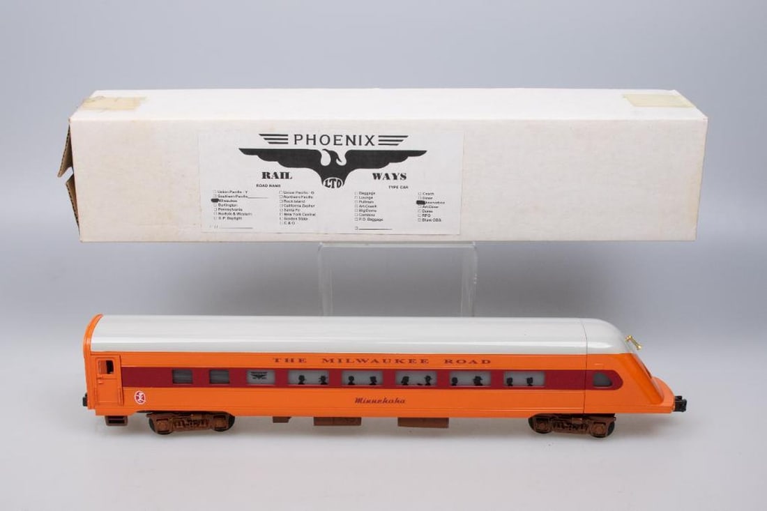Phoenix Rail Ways, Ltd. O Gauge Milwaukee Road Boat Tail Observation Car - 2