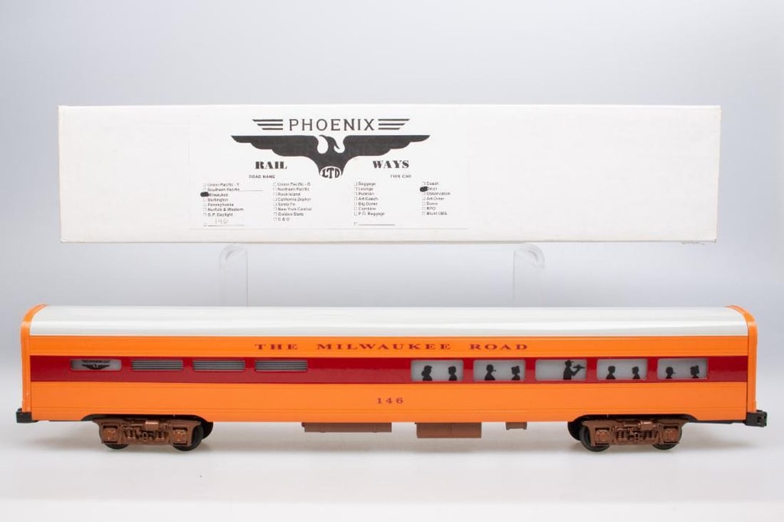 Phoenix Rail Ways, Ltd. O Gauge Milwaukee Road Hiawatha #146 Diner - 2