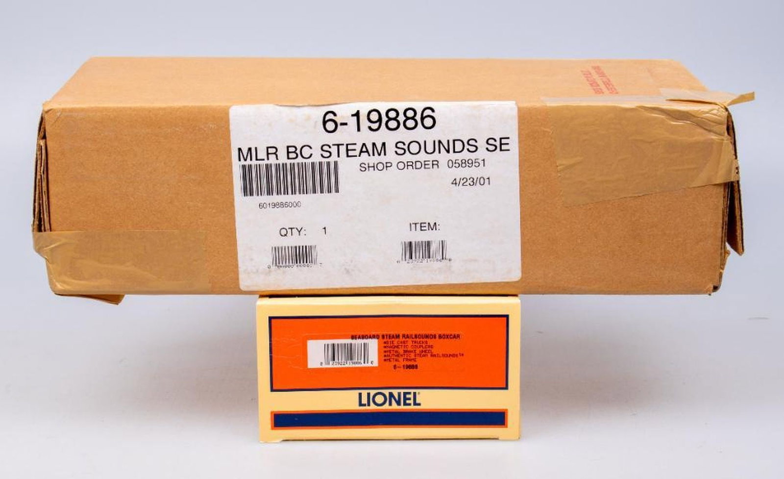 Lionel O Gauge Modern Era Seaboard RailSounds Box Car - 2