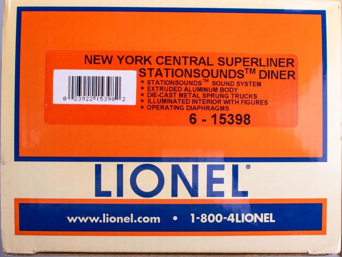 Lionel O Gauge Modern Era NYC Superliner StationSounds Diner - 2