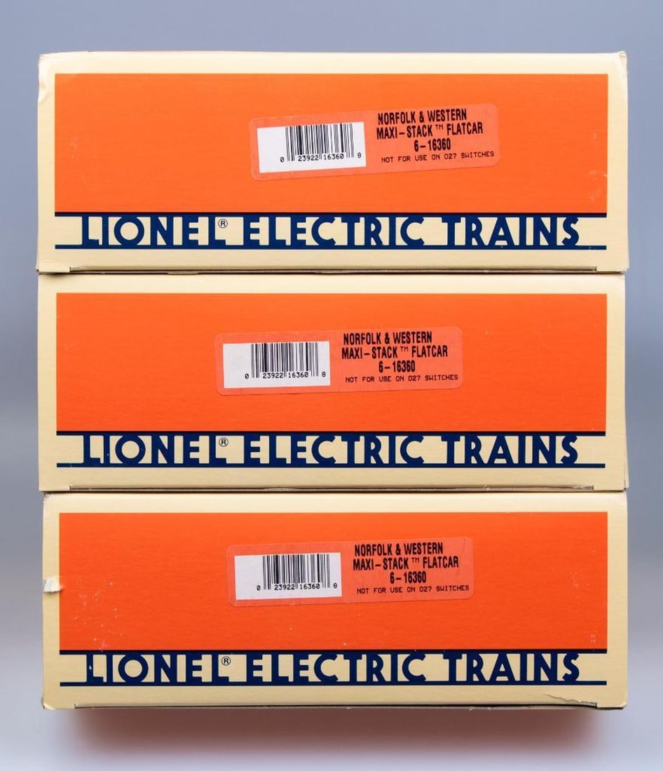 (3) Lionel O Gauge Modern Era Norfolk & Western Maxi Stack - 2