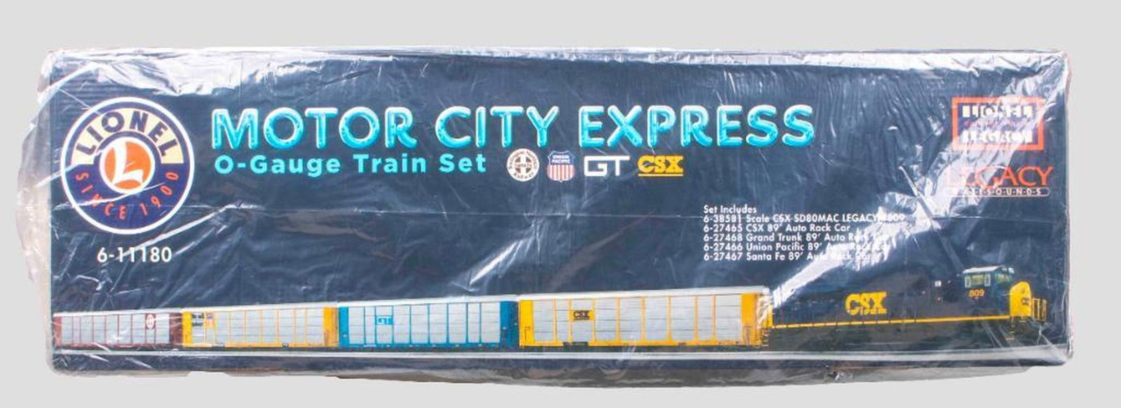 Lionel O Gauge Modern Era CSX SD80 MAC Auto Carrier Set - 2