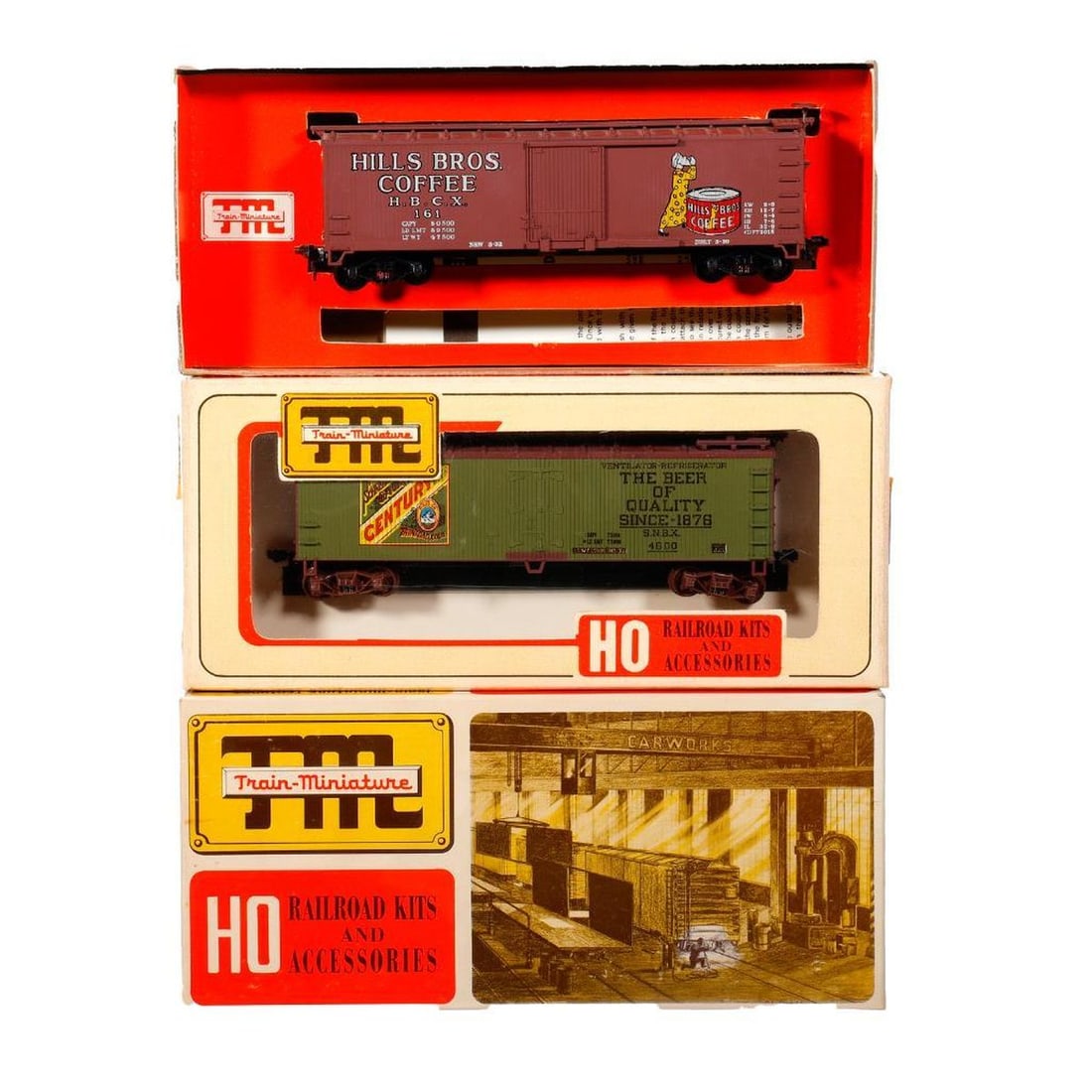 (8) Train Miniature HO Scale Freight Cars - 2