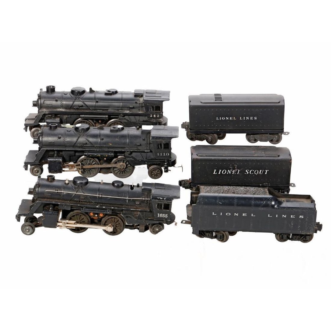 Lionel O Gauge Postwar 2-4-2 locomotives and tenders (1 of 5)