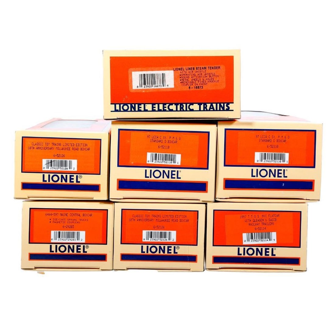 (6) Lionel O Gauge Modern Era Freight Cars (1 of 2)
