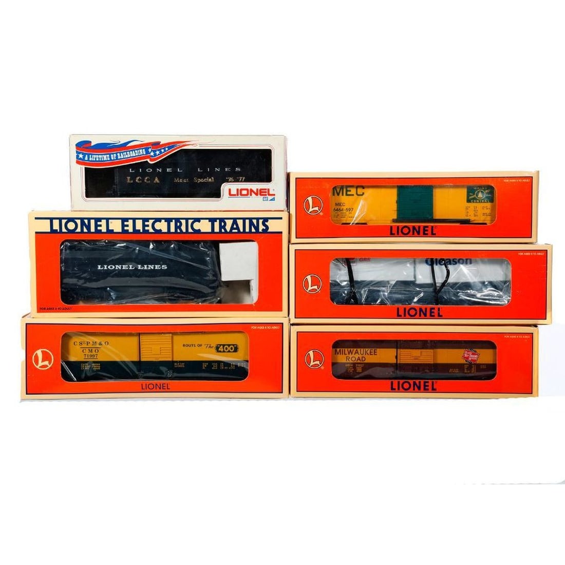 (6) Lionel O Gauge Modern Era Freight Cars - 2