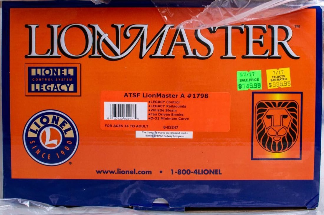 Lionel O Gauge Modern Era ATSF LionMaster 2-6-6-4 #1798 - 2