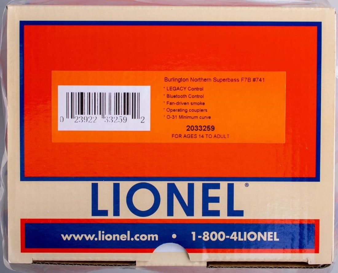 Lionel O Gauge Modern ERA Burlington Northern Super Bass F7B - 2