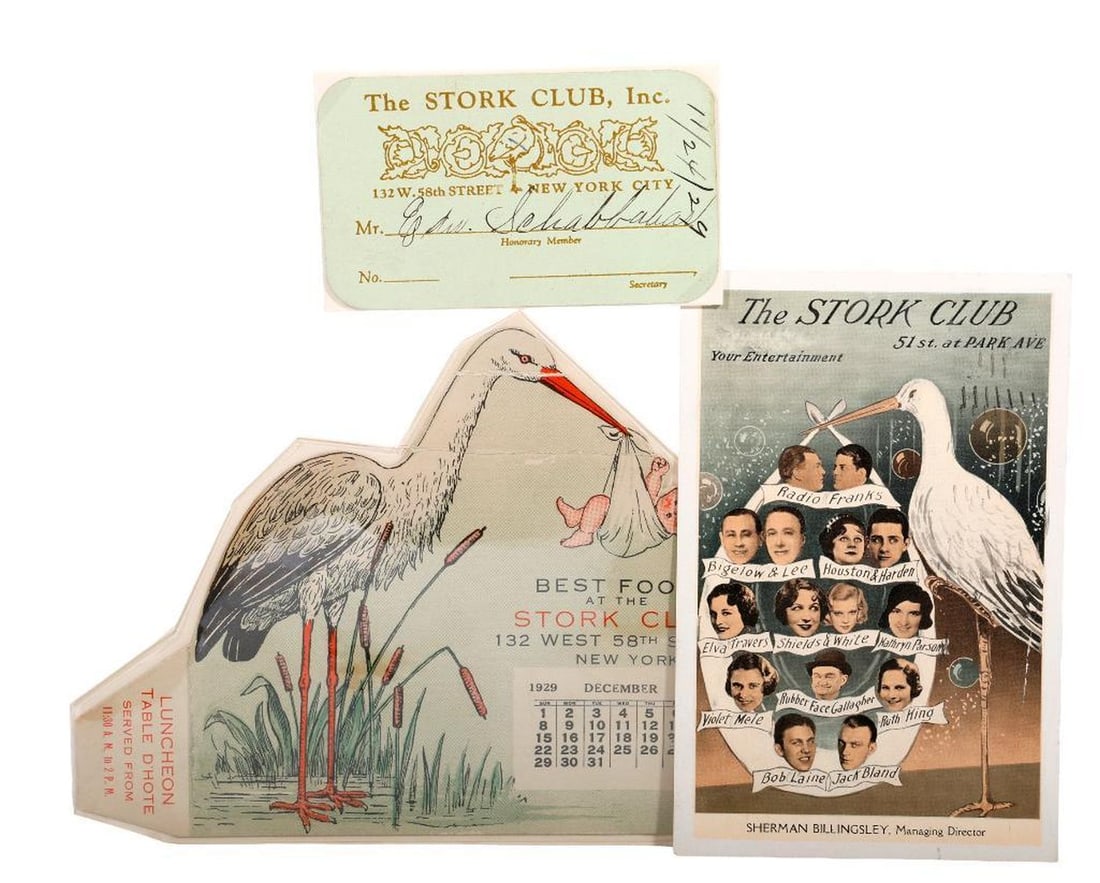 The Stork Club Speakeasy Ephemera (3), First/Second Locations (1 of 4)