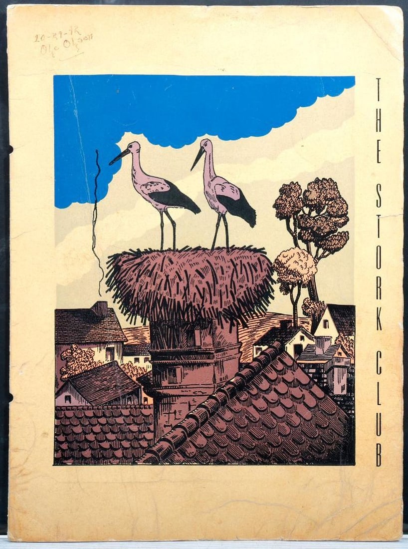 Stork Club Menu Signed by Ole Olsen, with Publicity Photo (1 of 5)