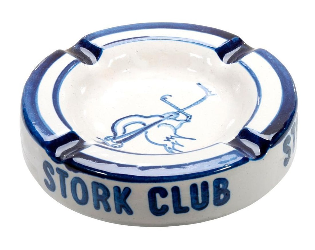 The Stork Club Blue-Glazed Cigar Ashtray (1 of 2)