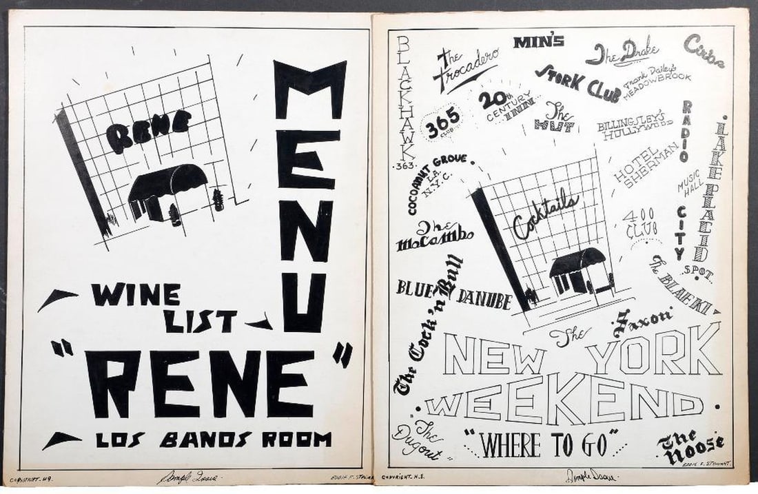 New York Nightlife, Original Illustrations by Eddie F. Stewart (2) (1 of 2)