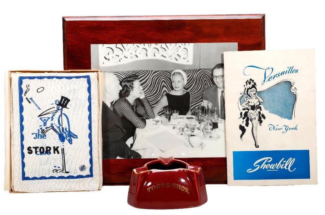 New York Nightclub Ephemera Group, with Toots Shor Ashtray (1 of 5)