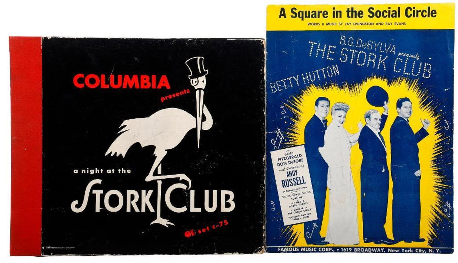 A Night at The Stork Club, Sunny Kendis, Album Set of Four 78s (1 of 3)