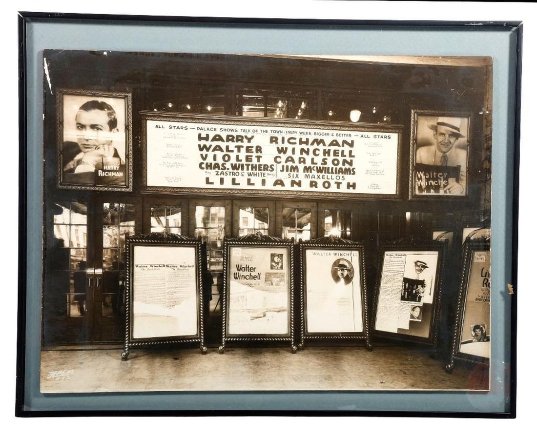 Winchell at the Palace Theater, Original Photo and Scrapbook (1 of 6)