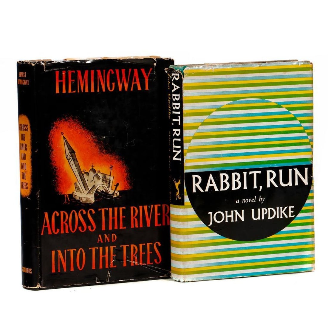 Group of Five Modern Literature First/Early Editions: Including Hemingway and Updike, all with dust jackets; in varying conditions from Fair to Good; owner inscriptions: 1.-2. BELLOW, SAUL. Mr. Sammler's Planet. New York: The Viking Press, 1970. 8vo. Lig