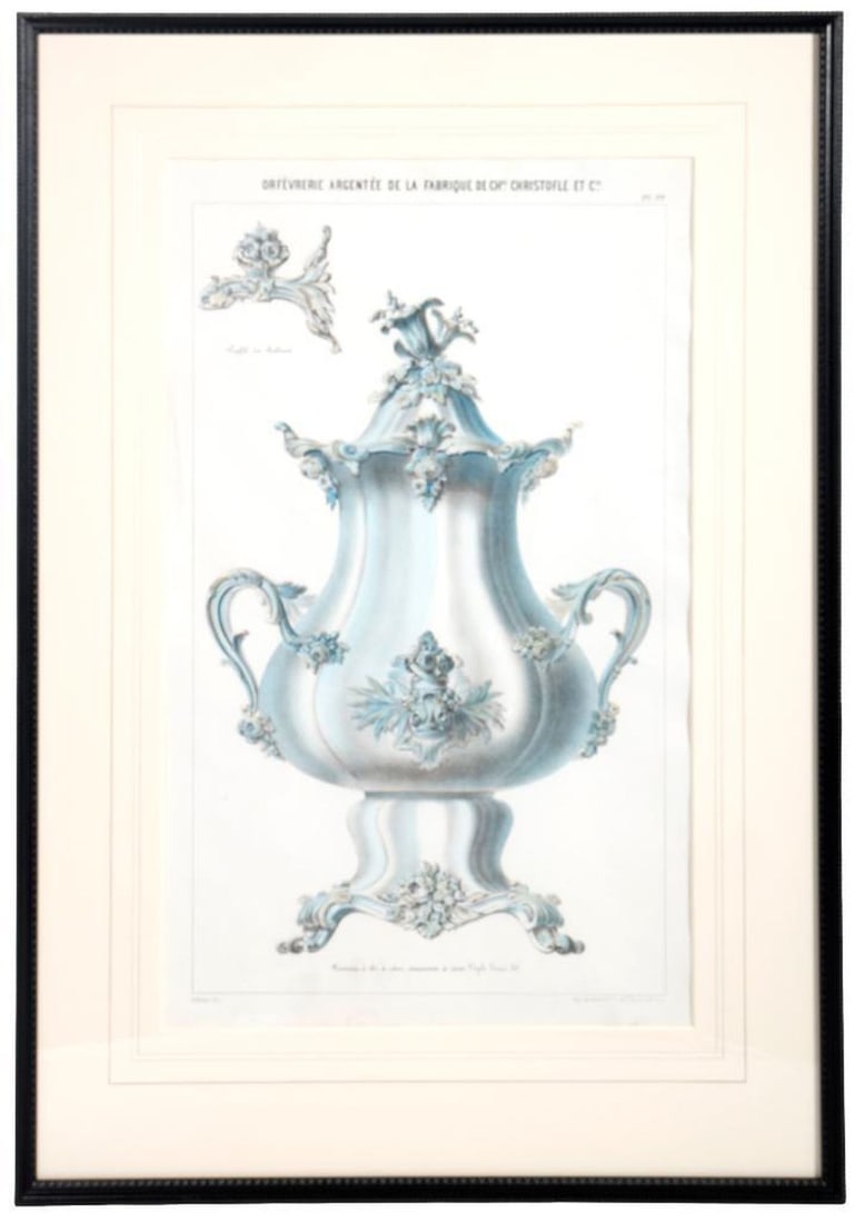 Vintage French Design Lithograph, Christofle & Co. (1 of 2)