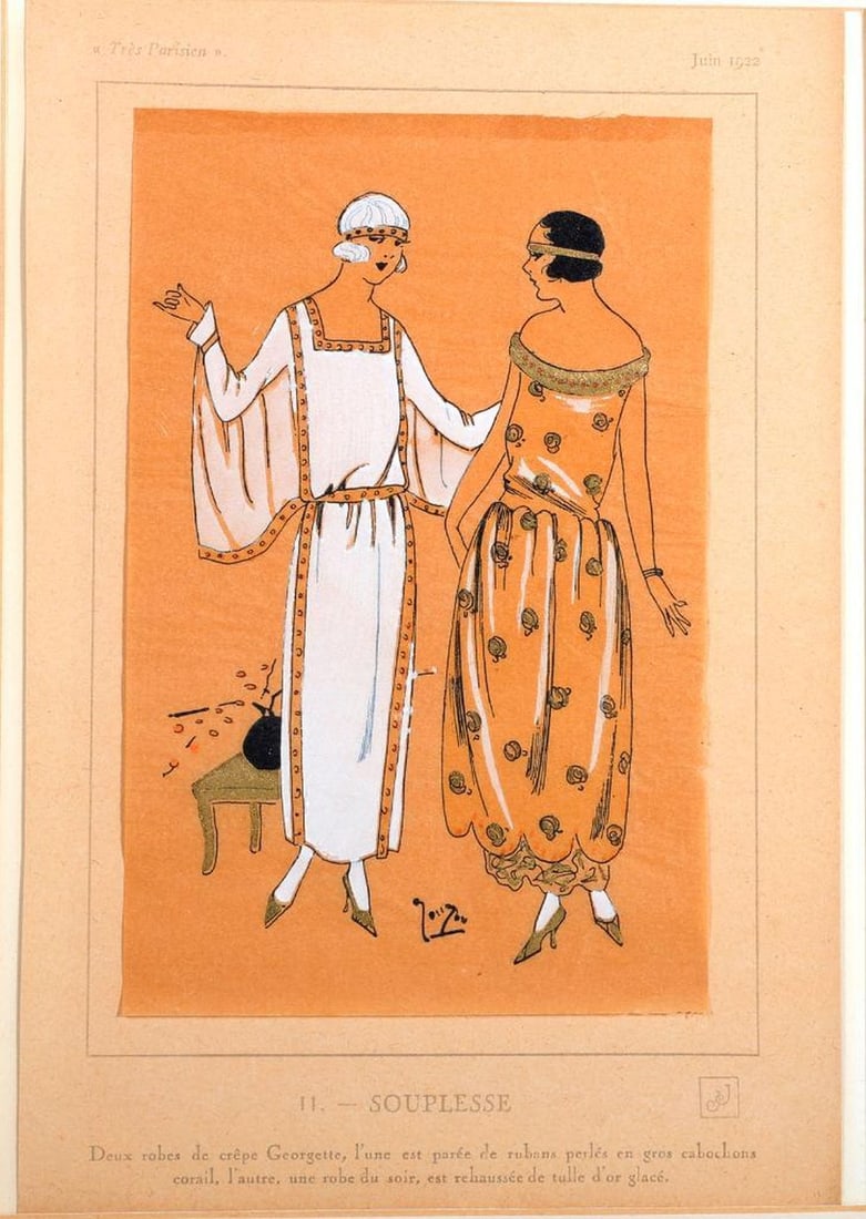 Tres Parisien Fashion Plate, 1922 (1 of 2)