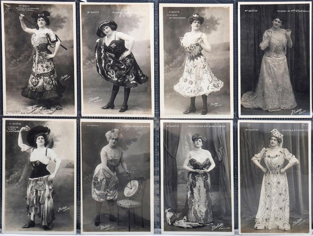 Female Impersonator Robert Bertin Postcards, and Other Performers (20) (1 of 11)