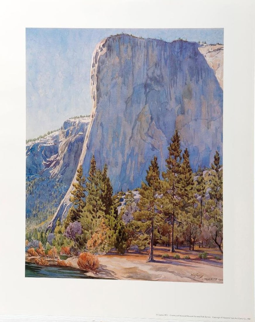 After Gunnar M. Widforss (1879-1934), Six Yosemite Repro Prints: Artist: After Gunnar Mauritz Widforss (1879-1934). Title: "The Widforss Collection, Six reproductions of Yosemite Paintings by Gunnar M. Widforss, Made between 1922 and 1926." Published by: Yosem