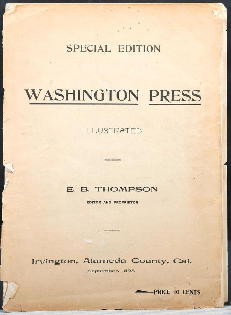 Washington Press Special Edition, 1898 [Fremont, California] (1 of 3)