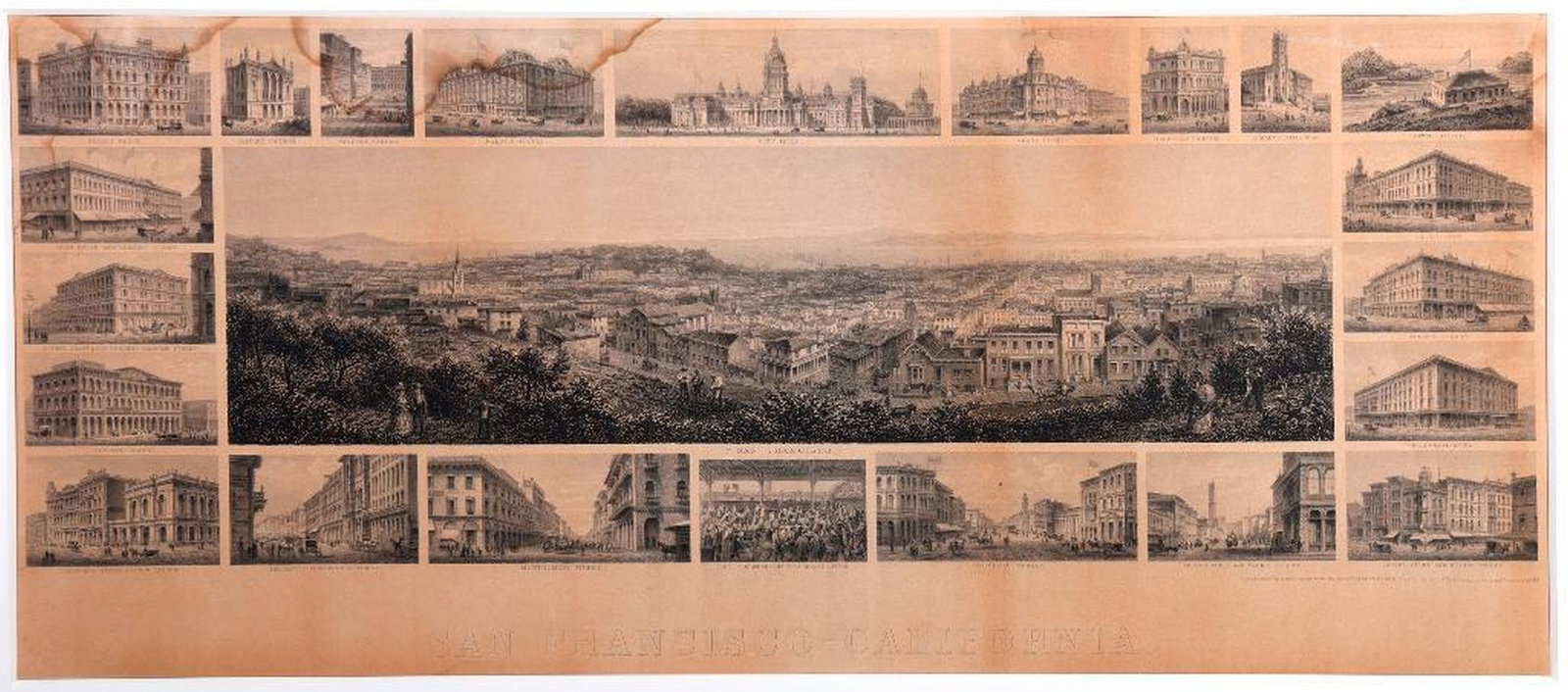 Frederick Hess Print, 1874: "San Francisco, California" (1 of 3)