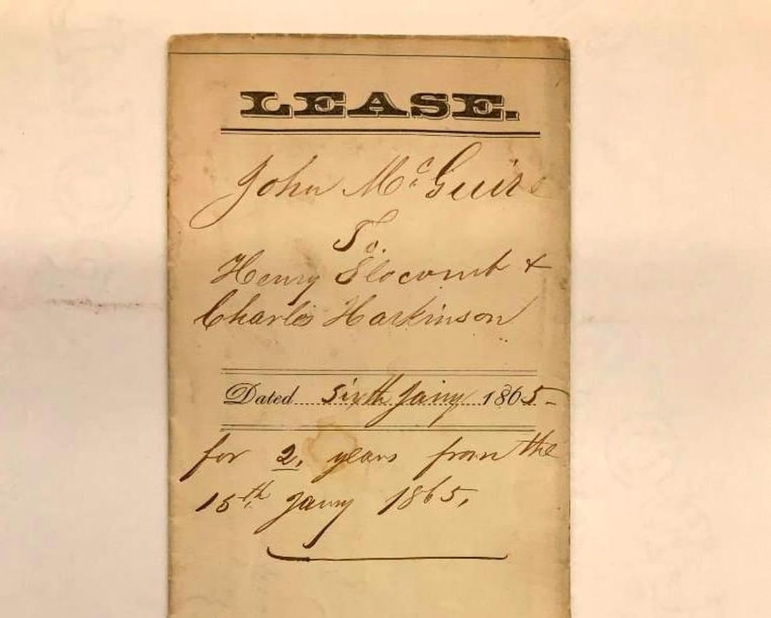 San Francisco Property Lease, Jackson & Pacific, 1865 (1 of 2)