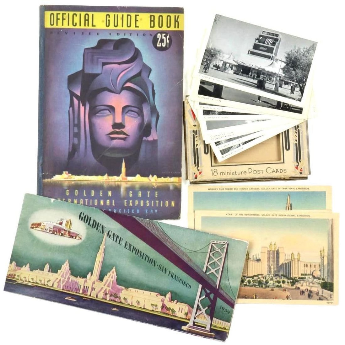 1939 Golden Gate International Exposition Guidebook, Postcards, Brochure (1 of 4)
