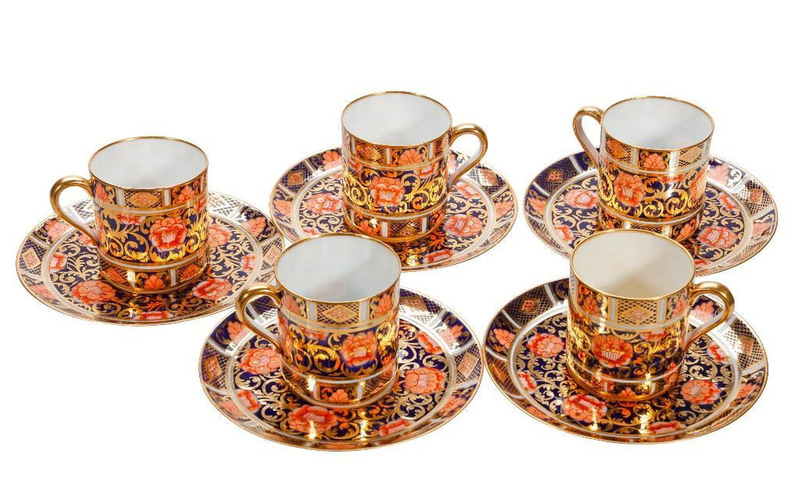 Lot of Spode Copeland Imari 1833 Demitasse Cups and Saucers: Comprising (12) cups 2.25"h and (11) saucers 4.75"d [23 TOTAL] Provenance: The Estate of Gloria Hebert