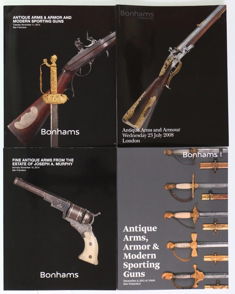 Antique Arms & Armor past auction catalogs: Also included are Modern Sporting Guns, all from years 2008, 2011, 2014