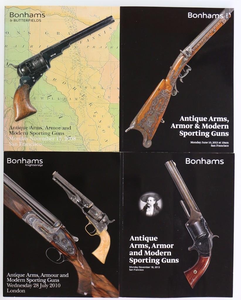 Past auction catalogs of Antique Arms and Armor: Along with Modern Sporting Guns, all from years 2008, 2010, 2013
