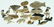 Collection of Eskimo miniature ivory or bone carvings