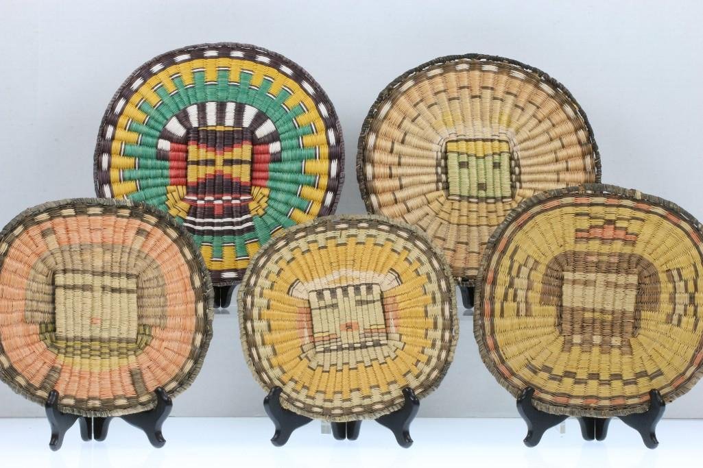 Five Hopi wicker plaques (1 of 4)