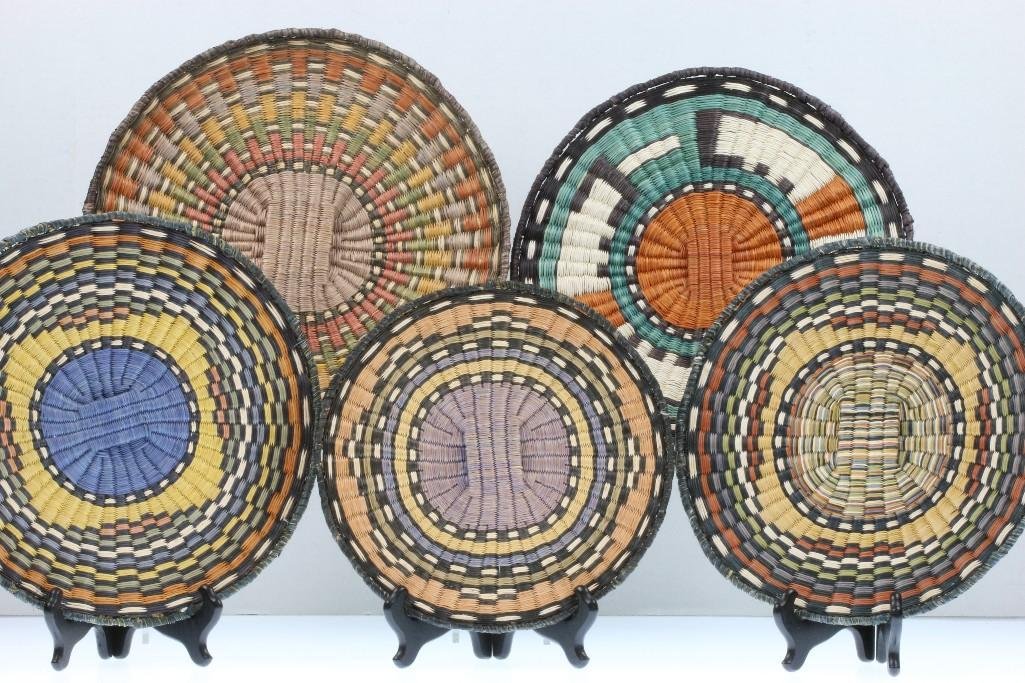 Five Hopi wicker plaques (1 of 4)