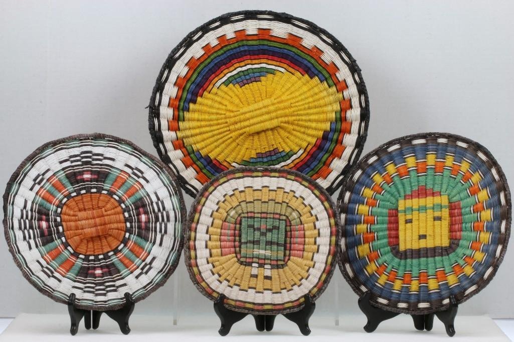 Four Hopi wicker plaques (1 of 2)