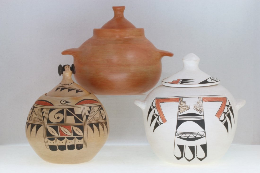 Three Hopi lidded jars (1 of 10)